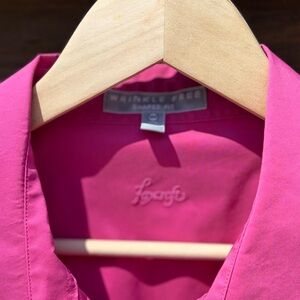 Foxcroft Bright Pink 'Wrinkle Free' Button-Up Shirt